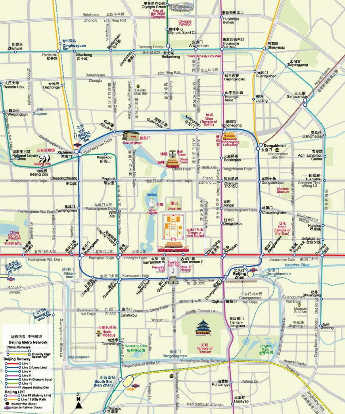 зураг Бээжингийн метроны газрын зураг нь жуулчдын сонирхлыг татах