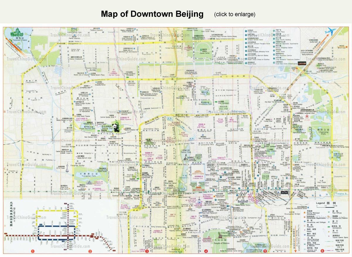 хотын төвд Бээжин хотын газрын зураг