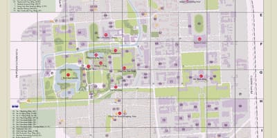 Tsinghua оюутны хотхоны газрын зураг