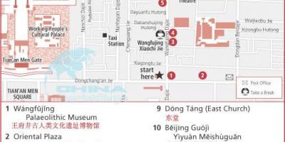 Wangfujing гудамжны газрын зураг