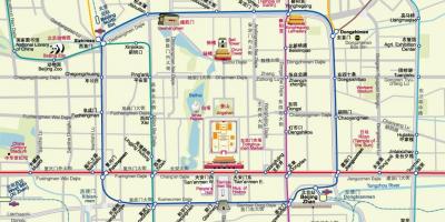 Зураг Бээжингийн метроны газрын зураг нь жуулчдын сонирхлыг татах